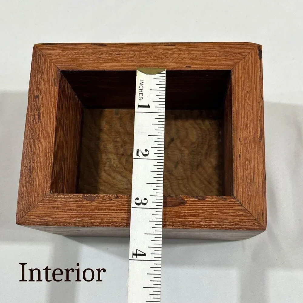 Handcrafted Andira Wood Keepsake Box with White Oak Lid, Custom Wood Storage